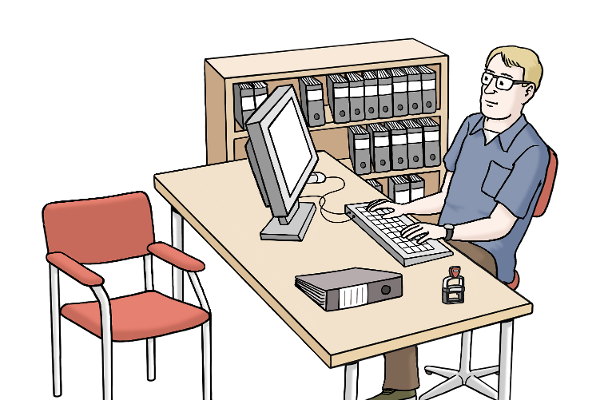 Amt (Quelle: Lebenshilfe für Menschen mit geistiger Behinderung Bremen e.V., Illustrator Stefan Albers, Atelier Fleetinsel, 2013) Amt (Quelle: Lebenshilfe für Menschen mit geistiger Behinderung Bremen e.V., Illustrator Stefan Albers, Atelier Fleetinsel, 2013)