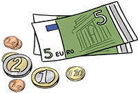 Geld, wenig (Lebenshilfe für Menschen mit geistiger Behinderung Bremen e.V., Illustrator Stefan Albers, Atelier Fleetinsel, 2013) 