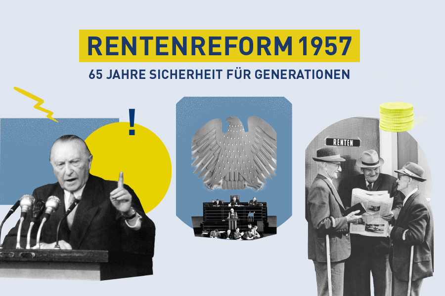 Rentenreform 1957 - 65 Jahre Sicherheit für Generationen (Quelle: picture alliance/dpa)