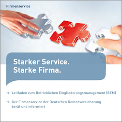 Titelbild der Broschüre "Leitfaden zum Betrieblichen Eingliederungsmanagement" Titelbild der Broschüre "Leitfaden zum Betrieblichen Eingliederungsmanagement"