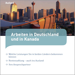 Titelbild der Broschüre "Arbeiten in Deutschland und in Kanada"