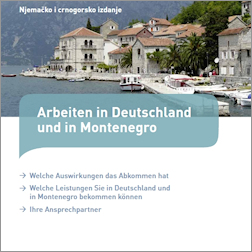 Titelseite der Broschüre Arbeiten in Deutschland und Montenegro
