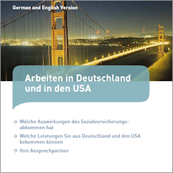 Titelbild der Broschüre Arbeiten in Deutschland und in den USA