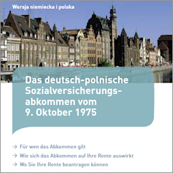 Titelbild der Broschüre "Das deutsch-polnische Sozialversicherungsabkommen vom 9. Oktober 1975"