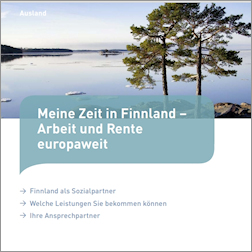 Titelbild der Broschüre "Meine Zeit in Finnland - Arbeit und Rente europaweit"