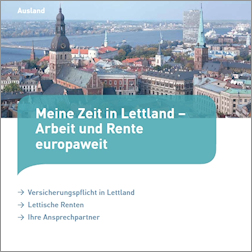 Titelbild der Broschüre "Meine Zeit in Lettland – Arbeit und Rente europaweit"