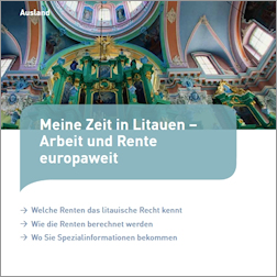 Titelbild der Broschüre "Meine Zeit in Litauen – Arbeit und Rente europaweit"