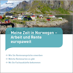 Titelbild der Broschüre "Meine Zeit in Norwegen – Arbeit und Rente europaweit"