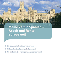 Titelbild der Broschüre "Meine Zeit in Spanien – Arbeit und Rente europaweit"