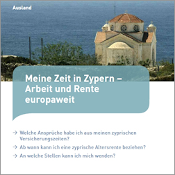 Titelbild der Broschüre "Meine Zeit in Zypern – Arbeit und Rente europaweit"