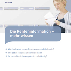 Titelbild der Broschüre "Die Renteninformation – mehr wissen" Titelbild der Broschüre "Die Renteninformation – mehr wissen"