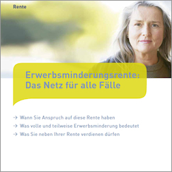 Titelbild der Broschüre Erwerbsminderungsrente: das Netz für alle Fälle Titelbild der Broschüre Erwerbsminderungsrente: das Netz für alle Fälle