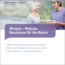 Titelbild der Broschüre "Minijob - Midijob: Bausteine für die Rente"