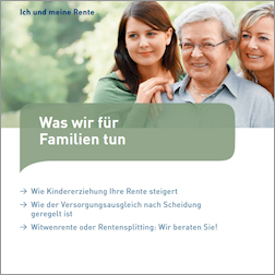 Titelbild der Broschüre "Was wir für Familien tun" Titelbild der Broschüre "Was wir für Familien tun"