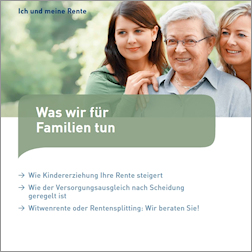 Titelbild der Broschüre "Was wir für Familien tun"