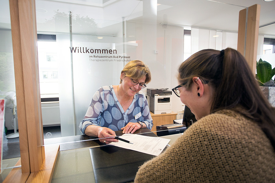 Empfang im Therapiezentrum Friedrichshöhe Empfang im Therapiezentrum Friedrichshöhe
