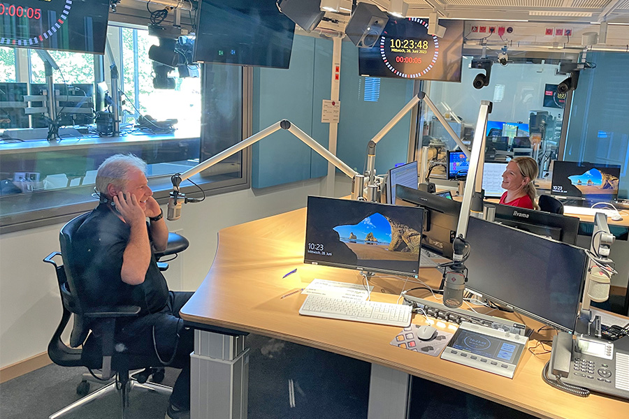 Hagen Busse und Kaya Laß im Studio Hagen Busse und Kaya Laß im Studio