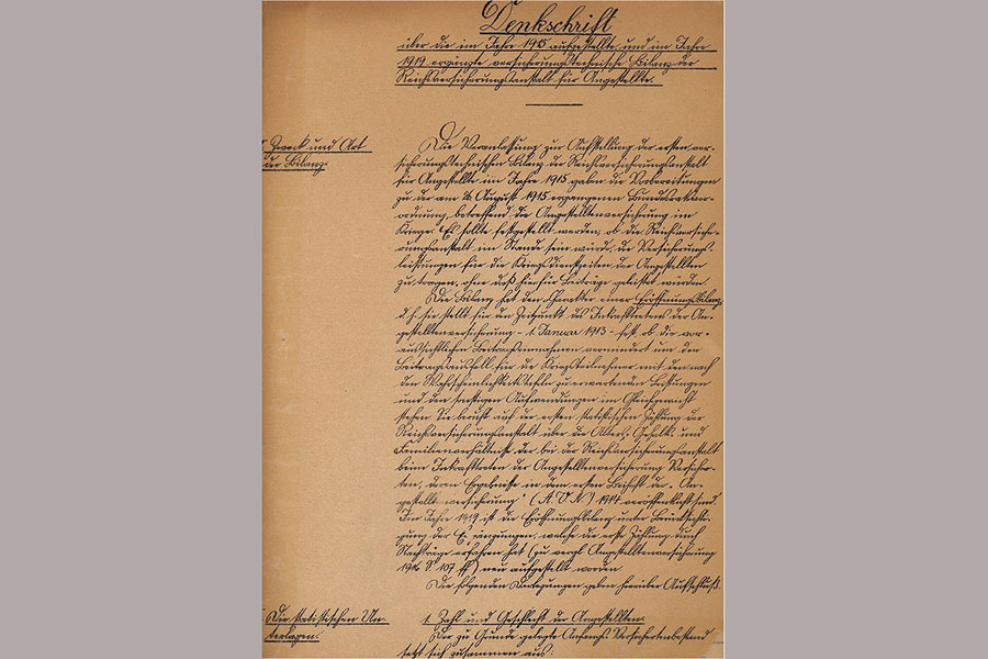 Denkschrift über die versicherungstechnische Bilanz (1919) Denkschrift über die versicherungstechnische Bilanz (1919)