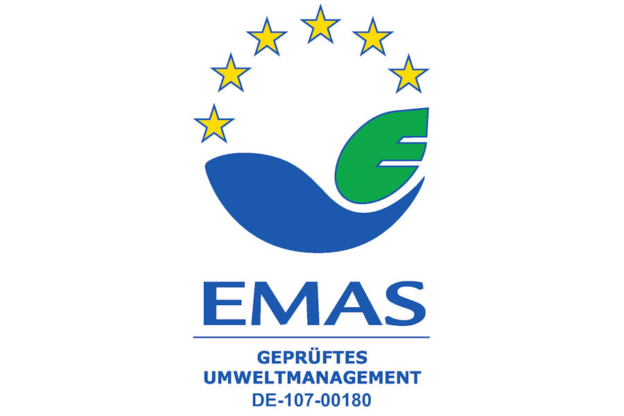 Logo des Eco-Management and Audit Scheme mit Registrierung (EMAS) Logo des Eco-Management and Audit Scheme mit Registrierung (EMAS)
