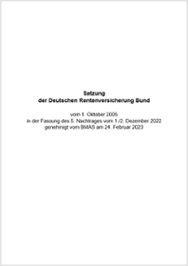 Satzung der Deutschen Rentenversicherung Bund