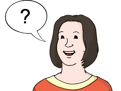 Eine Frau hat eine Frage (© Lebenshilfe für Menschen mit geistiger Behinderung Bremen e.V., Illustrator Stefan Albers) Eine Frau hat eine Frage (© Lebenshilfe für Menschen mit geistiger Behinderung Bremen e.V., Illustrator Stefan Albers)
