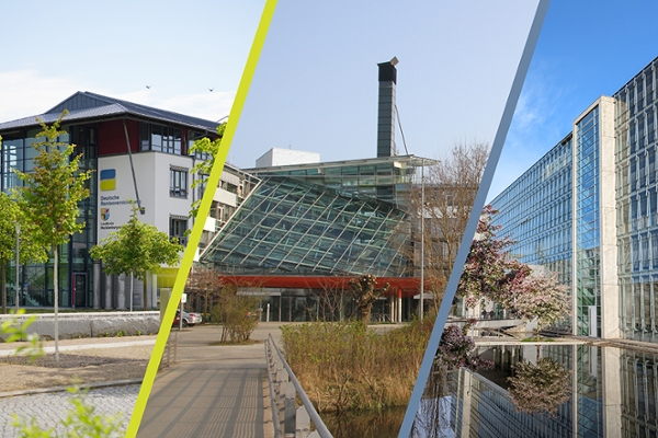 Die Gebäude der DRV Nord in Neubrandenburg, Lübeck und Hamburg als Collage auf einem Bild Die Gebäude der DRV Nord in Neubrandenburg, Lübeck und Hamburg als Collage auf einem Bild