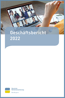 Coverbild des Geschäftsberichts der Deutschen Rentenversicherung Nordbayern