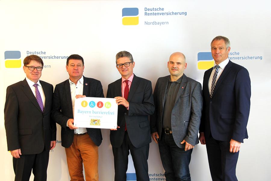 Signet "Bayern barrierefrei" für die DRV Nordbayern in Würzburg Signet "Bayern barrierefrei" für die DRV Nordbayern in Würzburg