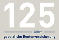 Logo zum 125-jährigen Jubiläum der gesetzlichen Rentenversicherung Logo zum 125-jährigen Jubiläum der gesetzlichen Rentenversicherung