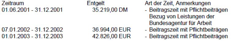 Beispielbild zum neuen Aufbau des Versicherungsverlaufes Beispielbild zum neuen Aufbau des Versicherungsverlaufes
