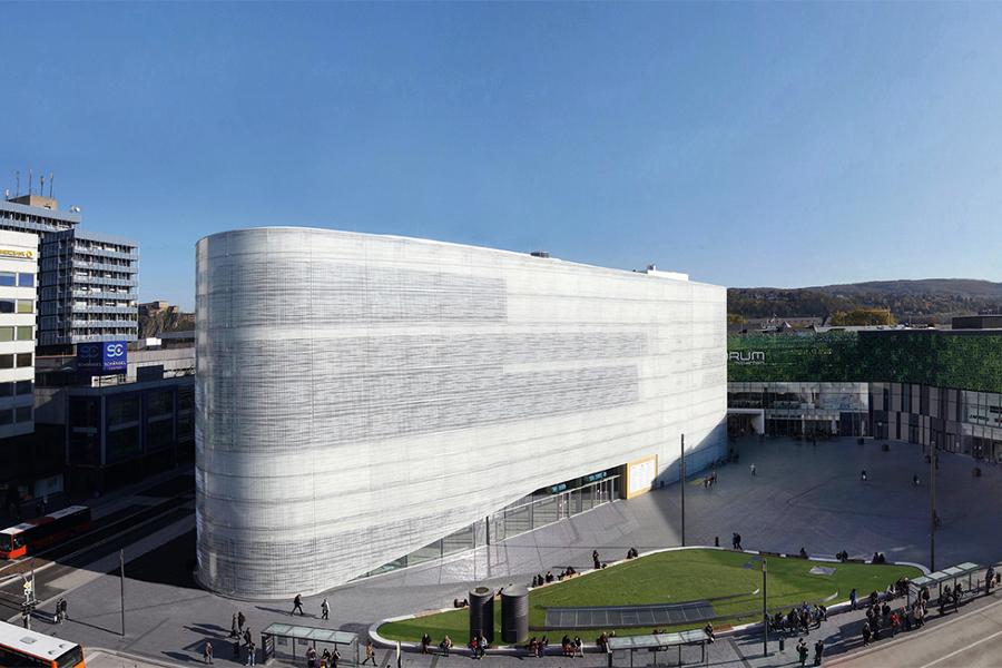 Ein modernes Gebäude. Ein modernes Gebäude.