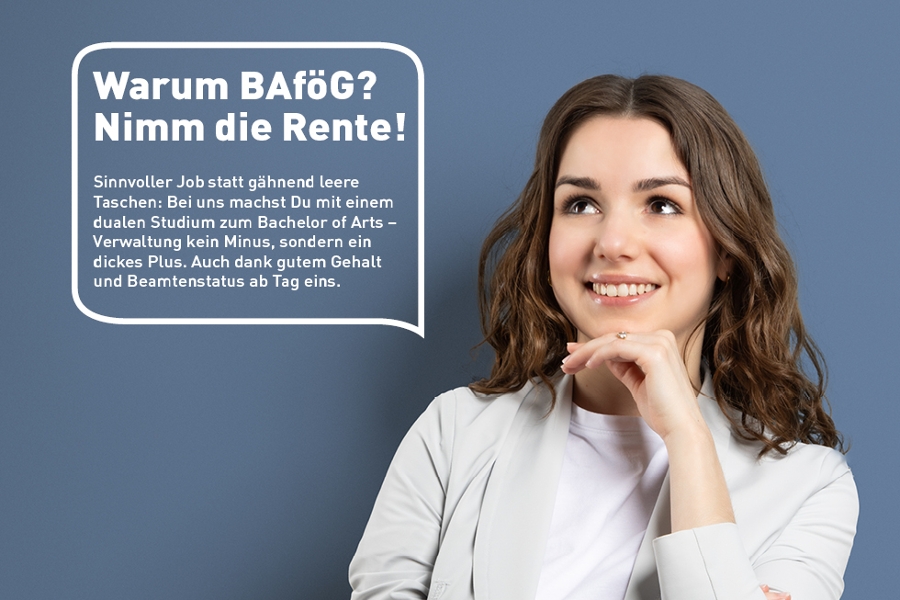 Sophie, duale Studentin, Bachelor of Arts – Verwaltung Sophie, duale Studentin, Bachelor of Arts – Verwaltung