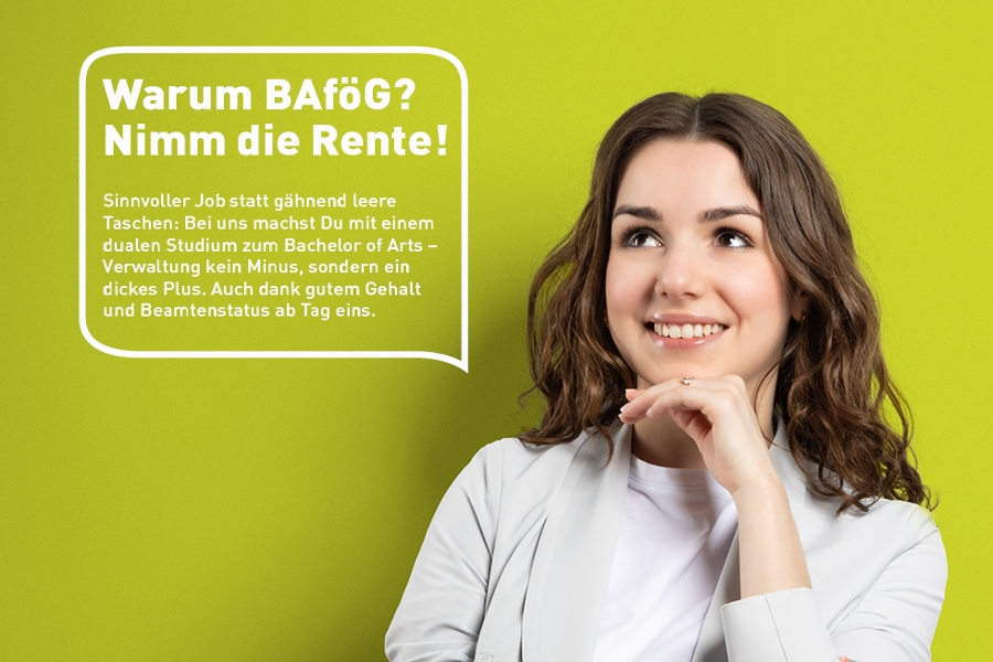 Sophie, duale Studentin, Bachelor of Arts – Verwaltung Sophie, duale Studentin, Bachelor of Arts – Verwaltung
