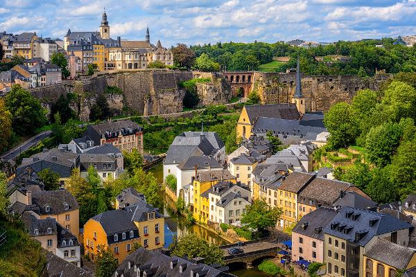 Blick auf die Altstadt von Luxemburg Blick auf die Altstadt von Luxemburg