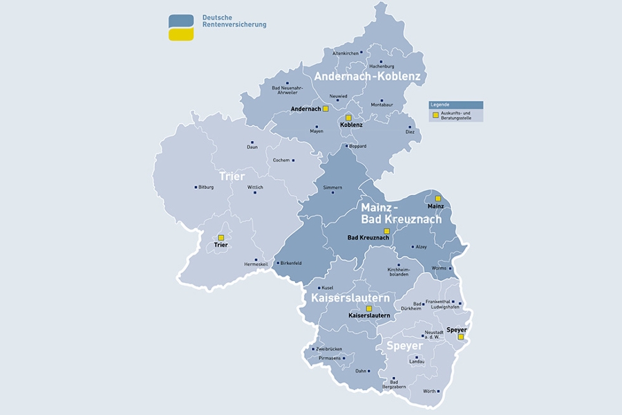 Landkarte Firmenservice in Rheinland-Pfalz