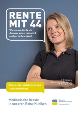 Portrait einer Frau mit Text in Sprechblase: Hier bearbeiten Sie keine Akten. Sie behandeln Schicksale. Hinter jedem medizinischen Gutachten steht ein Mensch. Warum nicht auch dort arbeiten, wo es menschlich zugeht? Portrait einer Frau mit Text in Sprechblase: Hier bearbeiten Sie keine Akten. Sie behandeln Schicksale. Hinter jedem medizinischen Gutachten steht ein Mensch. Warum nicht auch dort arbeiten, wo es menschlich zugeht?