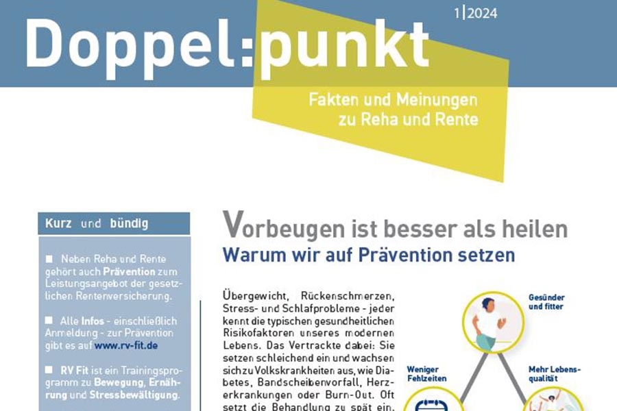 Kopfgrafik des Magazins Doppelpunkt