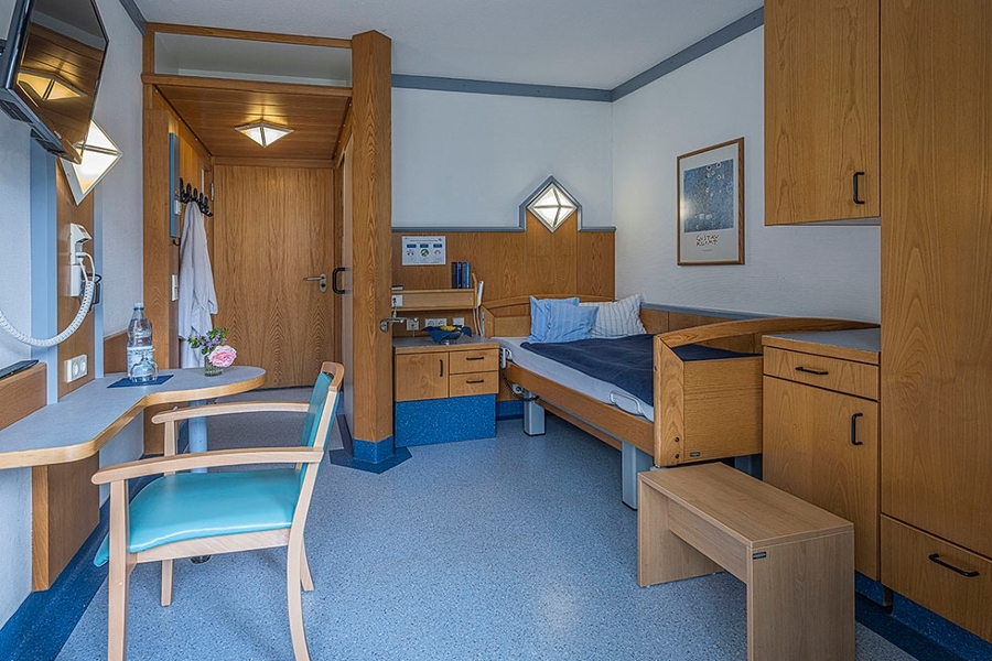 Zimmer für Patientinnen und Patienten in der Klinik Münsterland Zimmer für Patientinnen und Patienten in der Klinik Münsterland