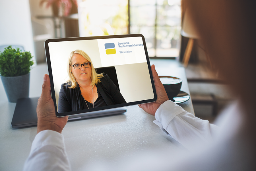 Rentenberatung über das Tablet von zuhause Rentenberatung über das Tablet von zuhause