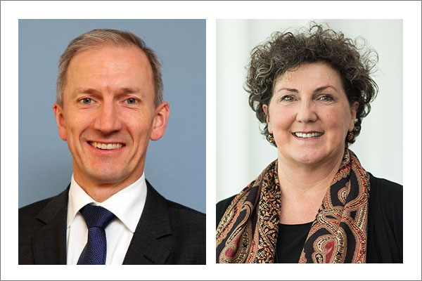 Foto von Alexander Gunkel und Anja Piel, alternierende Vorsitzende des Bundesvorstandes der Deutschen Rentenversicherung Bund Foto von Alexander Gunkel und Anja Piel, alternierende Vorsitzende des Bundesvorstandes der Deutschen Rentenversicherung Bund