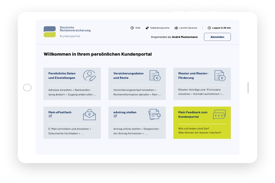 Ansicht der Einstiegsseite des Kundenportals auf einen Smartphone Ansicht der Einstiegsseite des Kundenportals auf einen Smartphone